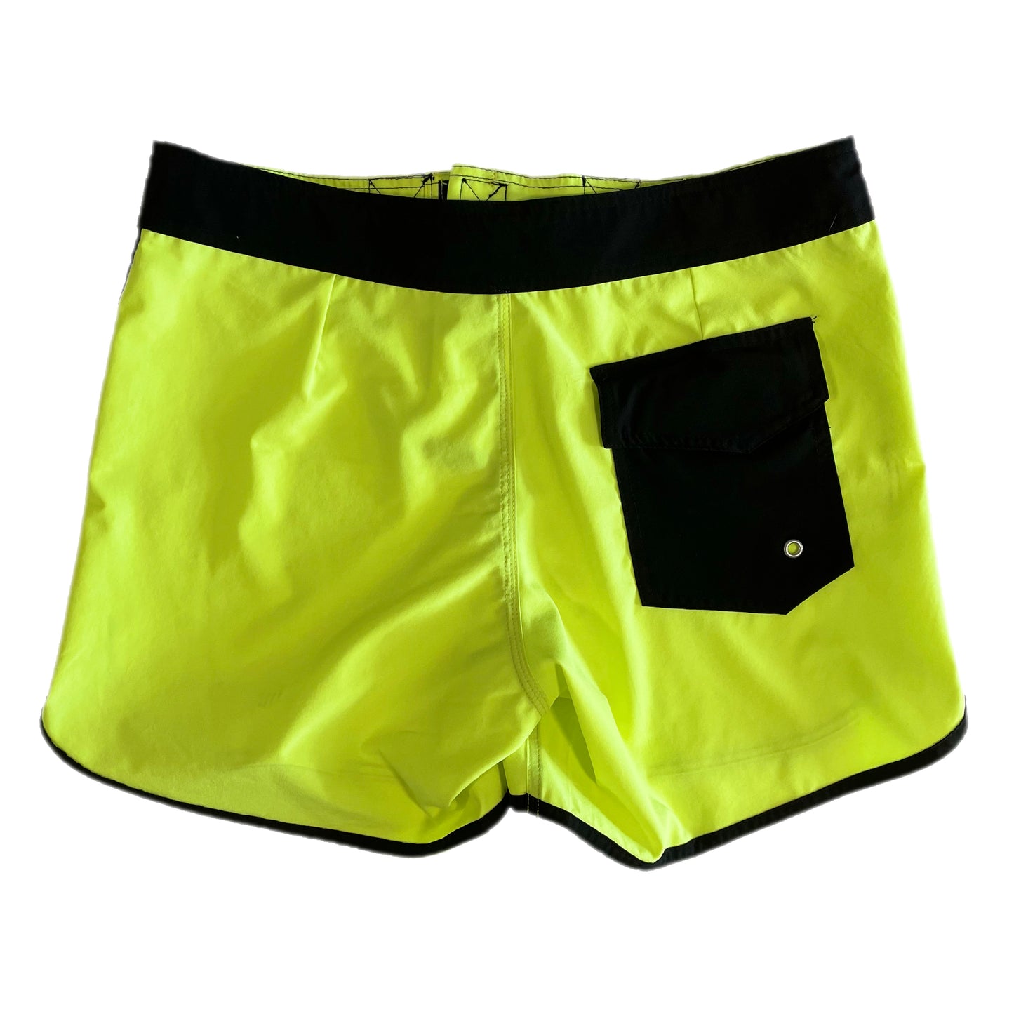 4 way Stretch High Performance Womens Boardshort Neon Yellow