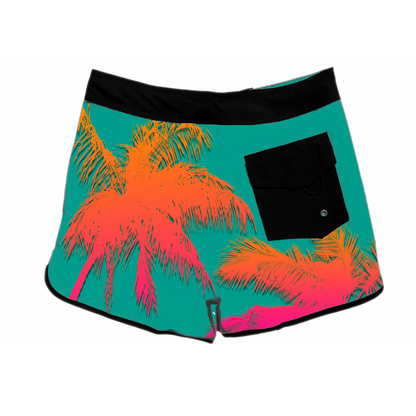 4 way stretch high performance womens boardshort Vapor Palm