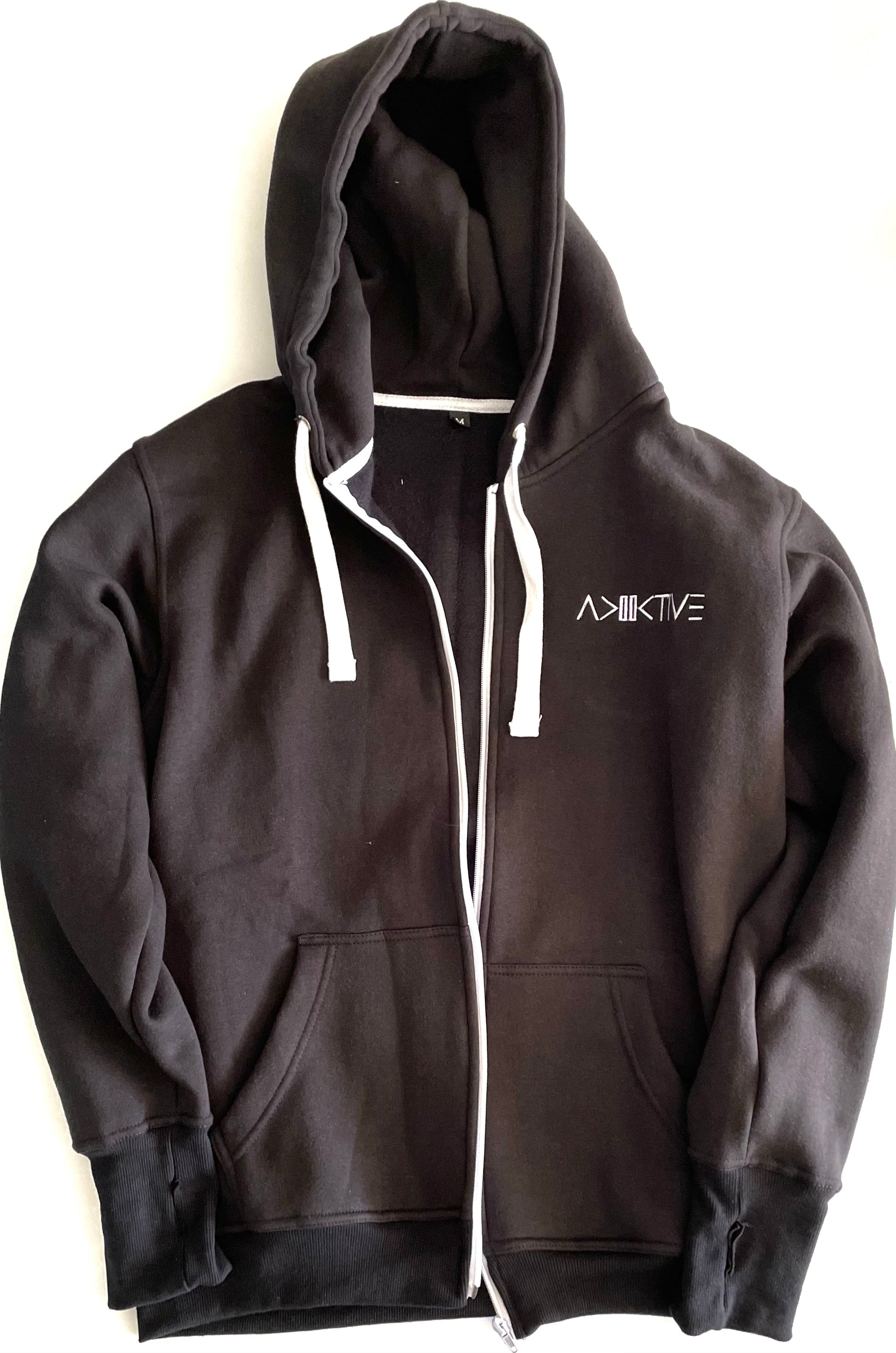 AKKTIVE Zip front hooded sweatshirt Black